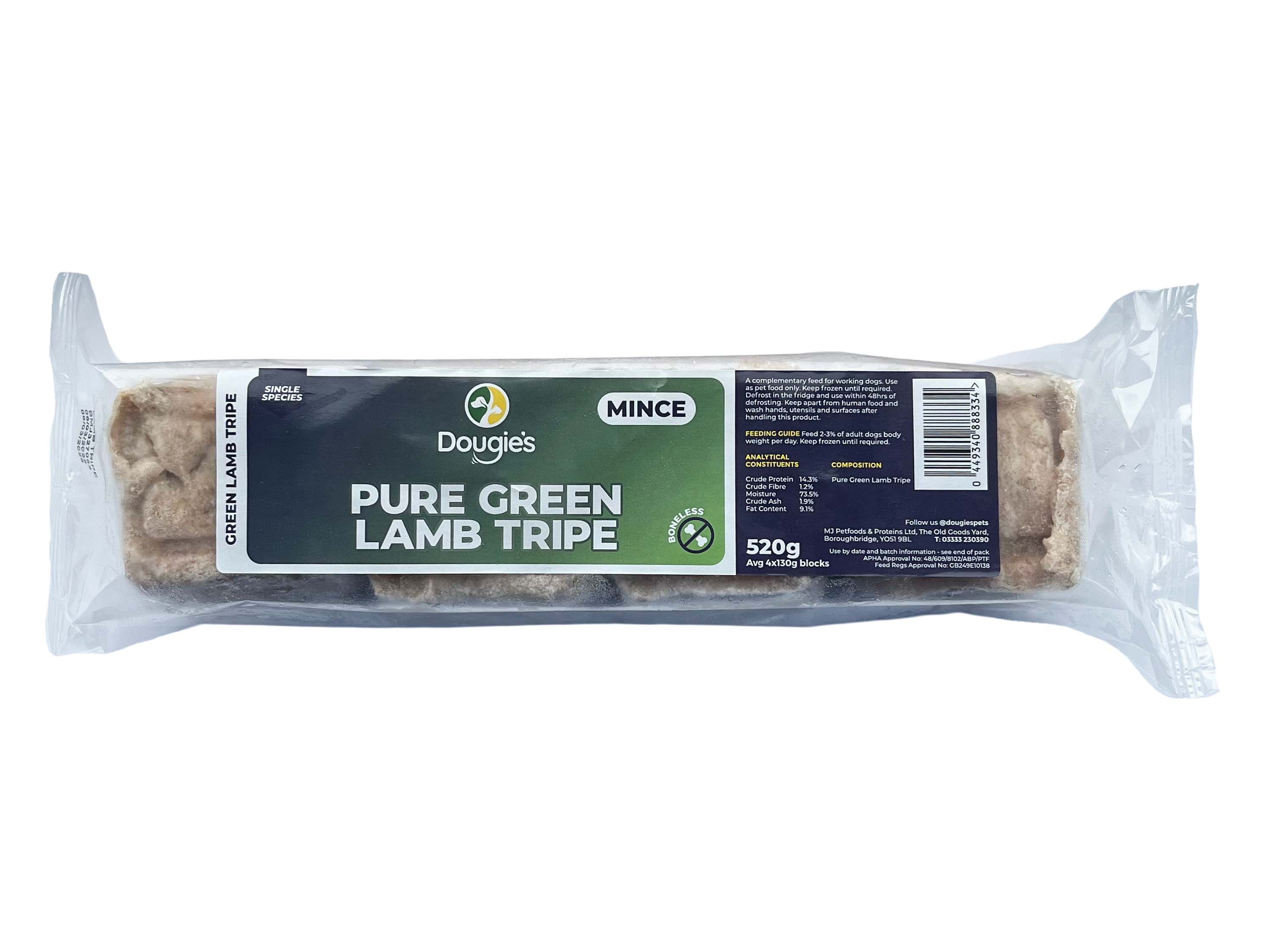 Dougie's Pure Green Lamb Tripe Boneless